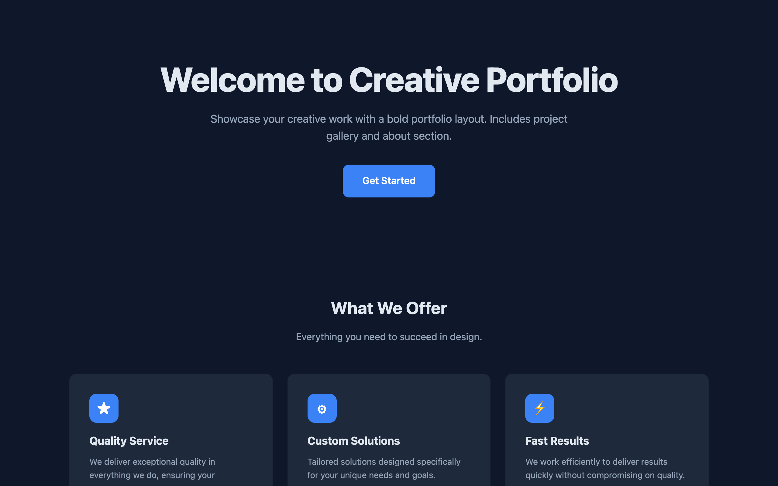 Creative Portfolio portfolio website template preview
