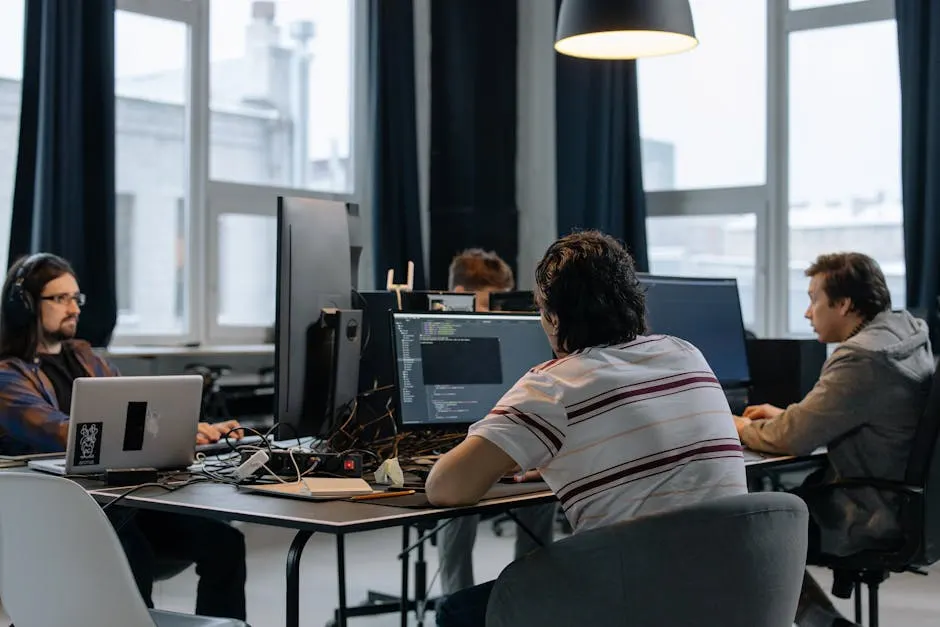 Throughline founding team working together in the office
